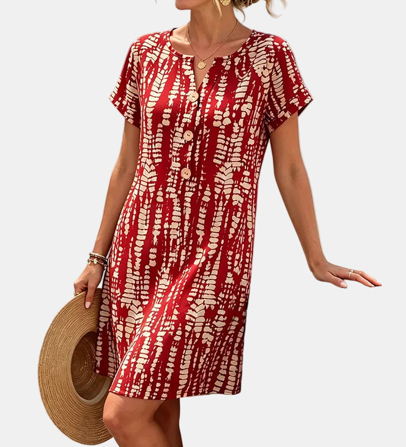 Marina | Vestit estampat amb botons