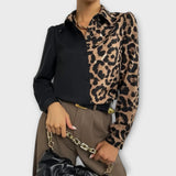 Valetina | Blusa senzilla i elegant amb estampat de lleopard