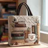 Quilted Handmade Bag "Coffee Chapter"