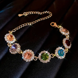 Colourful zirconia bracelet
