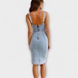 Anna - Vestit de denim amb tirants ajustables