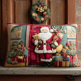 Padded Cushion Cover - Warm Welcome from Santa Claus