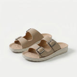 Mae - Sandalias de confort con hebilla doble ajustable