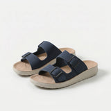 Mae - Sandalias de confort con hebilla doble ajustable