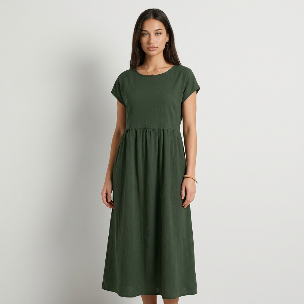 Chira Vestit midi amb mànig curta