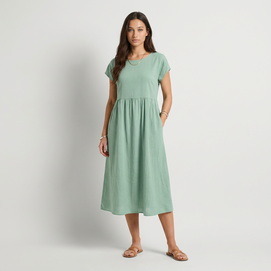 Chira Vestit midi amb mànig curta