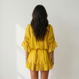 Vestit Alejandra Boho Groc