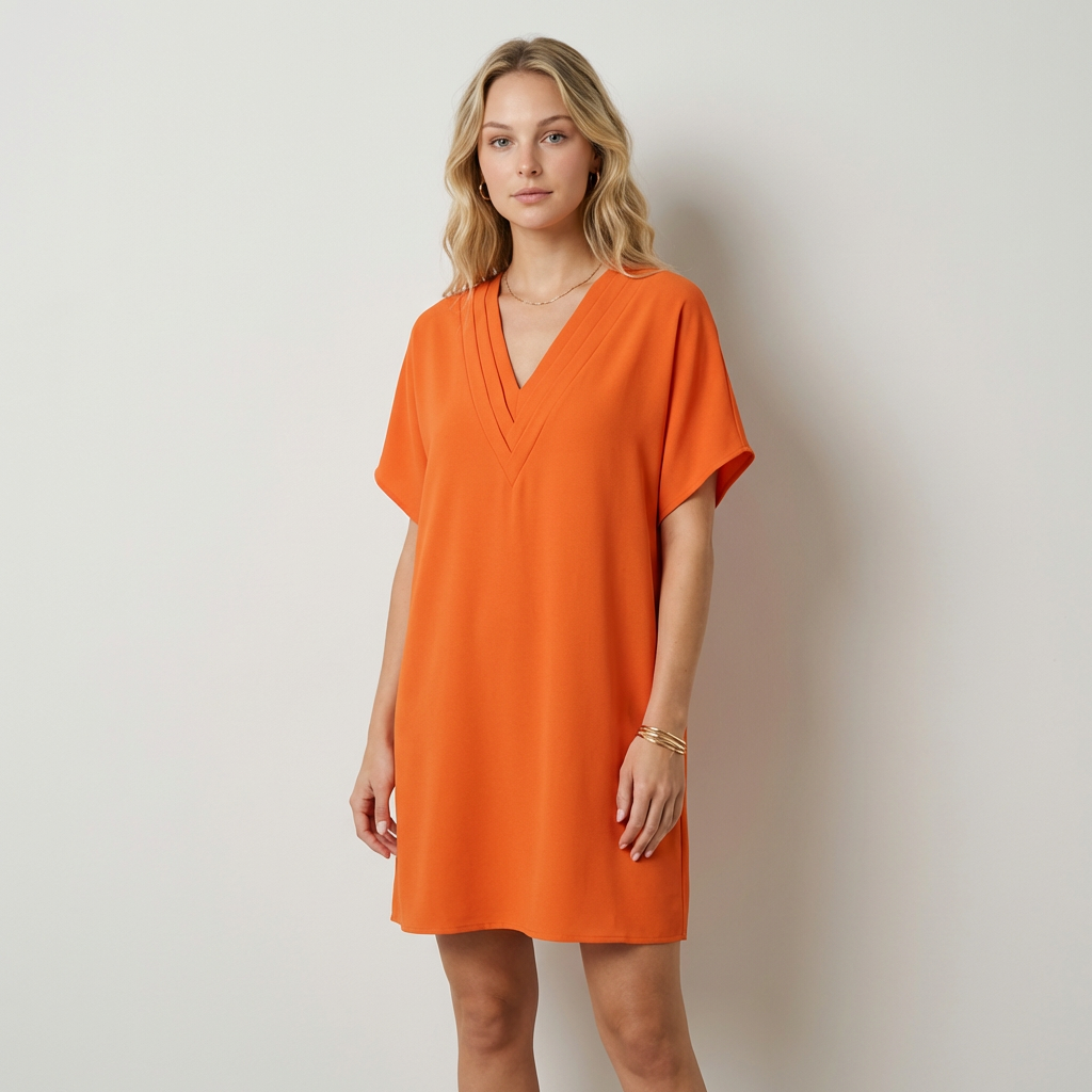 Mirabela Elegant vestit amb escot en V drapejat
